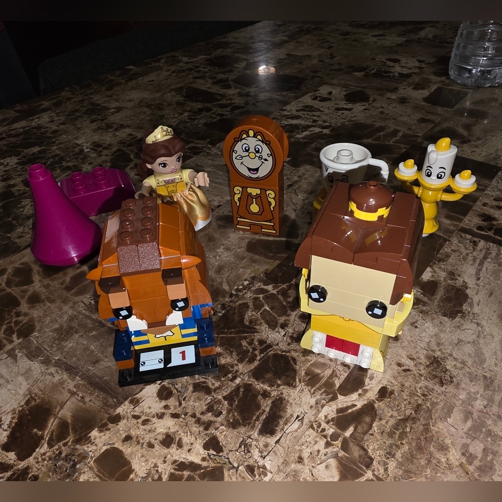 2017 LEGO BRICKHEADZ BEAUTY & BEAST PLUS 10960 DUPLO BELLS BALLROOM PIECES - Picture 2 of 10